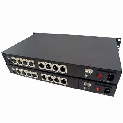 audio 4Ch équilibré bidirectionnel au convertisseur de fibre avec le connecteur de XLR