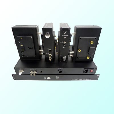 Caméra de télévision à OB Van au-dessus de convertisseur de multiplexeur de fibre dans EFP, contrôle de soutien, à distance, genlock