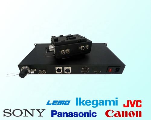 Caméra de télévision à OB Van au-dessus de convertisseur de multiplexeur de fibre dans EFP, contrôle de soutien, à distance, genlock