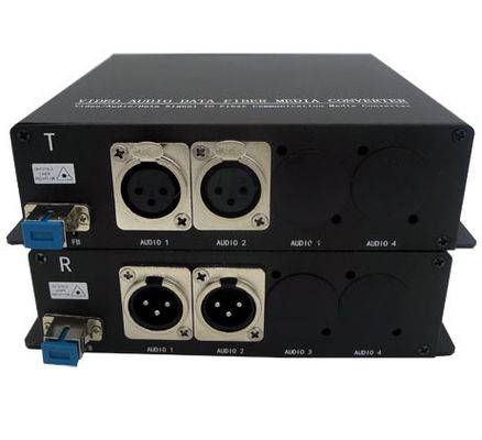 2ch a équilibré l'audio de XLR au convertisseur de fibre avec un connecteur optique unitaire du mode ST/LC/FC/SC