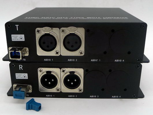 2ch a équilibré l'audio de XLR au convertisseur de fibre avec un connecteur optique unitaire du mode ST/LC/FC/SC