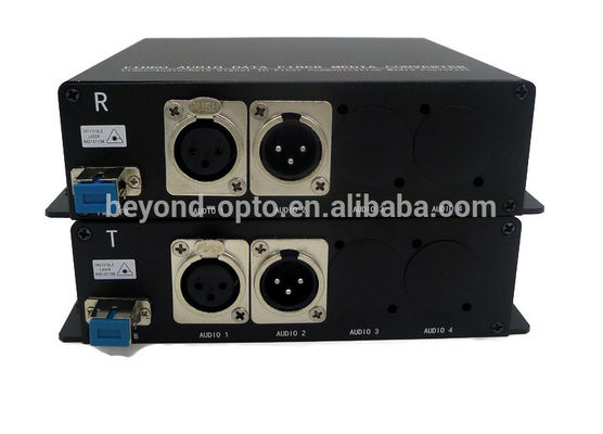 2ch a équilibré l'audio de XLR au convertisseur de fibre avec un connecteur optique unitaire du mode ST/LC/FC/SC