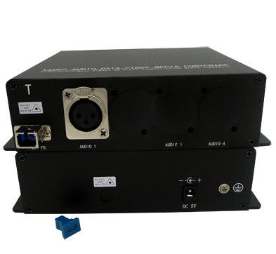 2ch a équilibré l'audio de XLR au convertisseur de fibre avec un connecteur optique unitaire du mode ST/LC/FC/SC