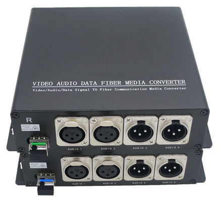 2 Pin XLR de la manière 3 a équilibré l'audio analogue au-dessus de l'émetteur-récepteur de supplément de fibre