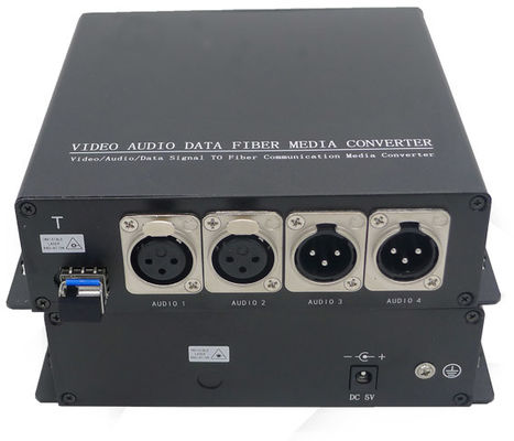 2 Pin XLR de la manière 3 a équilibré l'audio analogue au-dessus de l'émetteur-récepteur de supplément de fibre