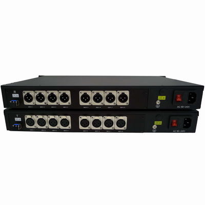 4 la manière de ch 2 a équilibré l'audio à la radio optique de convertisseur de fibre et l'audio équilibré de radiodiffusion au-dessus de la fibre à la fibre audio de XLR