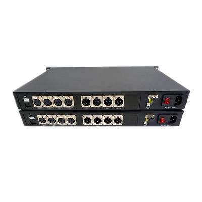 4 la manière de ch 2 a équilibré l'audio à la radio optique de convertisseur de fibre et l'audio équilibré de radiodiffusion au-dessus de la fibre à la fibre audio de XLR