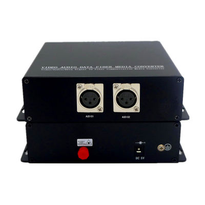 Audio unidirectionnel de 2CH AES EBU au-dessus de supplément de fibre pour le système d'émission