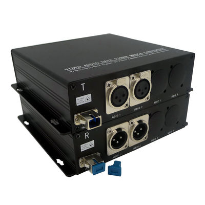 Le convertisseur de fibre de Mic Line Level Audio To a équilibré à 500 mètres de fibre de millimètre ou à 20 kilomètres de fibre de SM