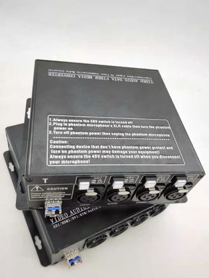 XLR de Digital au convertisseur optique de fibre avec 48V permutable Phantom Power Supply