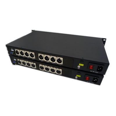 Audio équilibré de 8ch XLR au studio d'émission de convertisseur de fibre