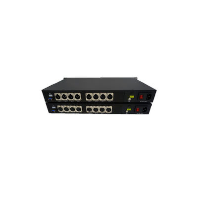 Audio équilibré de 8ch XLR au studio d'émission de convertisseur de fibre