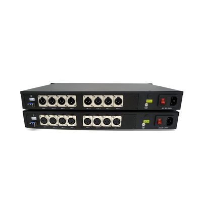 Audio équilibré de 8ch XLR au studio d'émission de convertisseur de fibre
