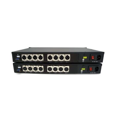 Audio équilibré de 8ch XLR au studio d'émission de convertisseur de fibre