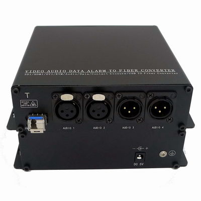 XLR équilibrent l'audio bidirectionnel au-dessus de la fibre