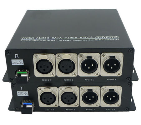XLR équilibrent l'audio bidirectionnel au-dessus de la fibre