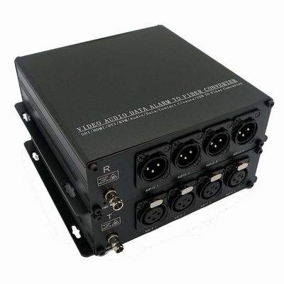 4Ch a équilibré l'audio au convertisseur de fibre avec le module de SFP de connecteur de XLR