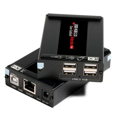 2 supplément gauche d'USB 2,0 au-dessus du câble Cat5/Cat6